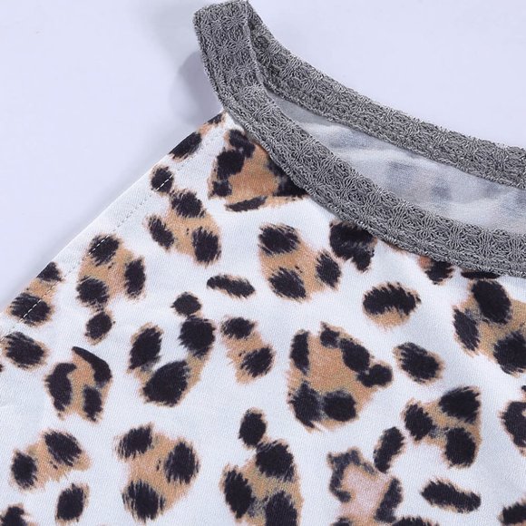 Leopard Spliced Flowy Ruched Tank - Picture 10 of 15